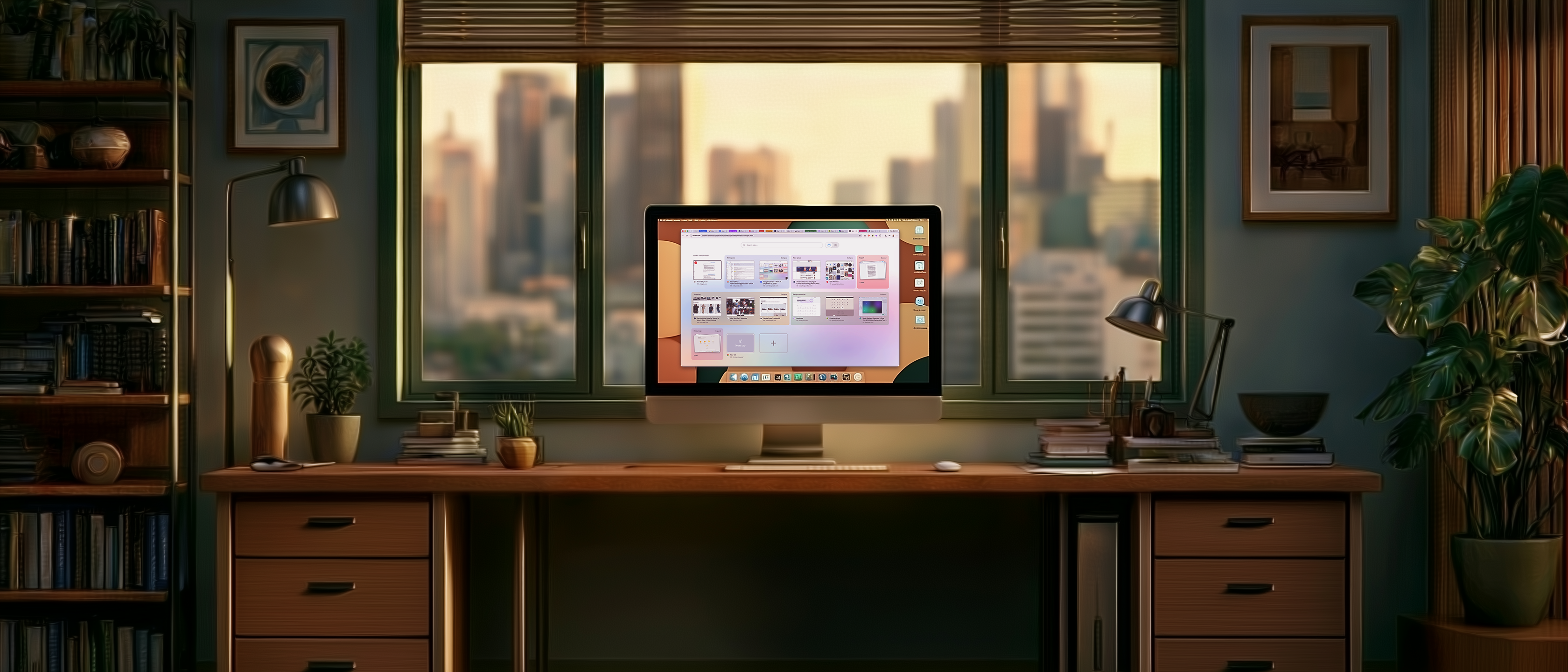 Clearing open in a browser on a desk at dusk